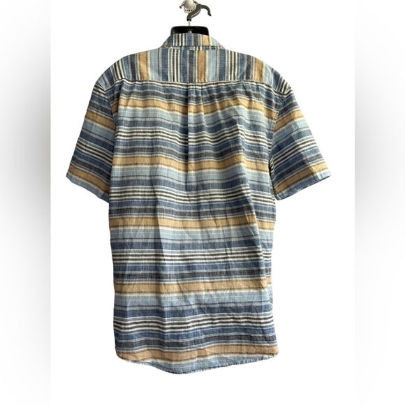 U.S POLO ASSN. CASUAL BLUE STRIPED BUTTON DOWN SHIRT • Size: 2XL • Used - Picture 5 of 9